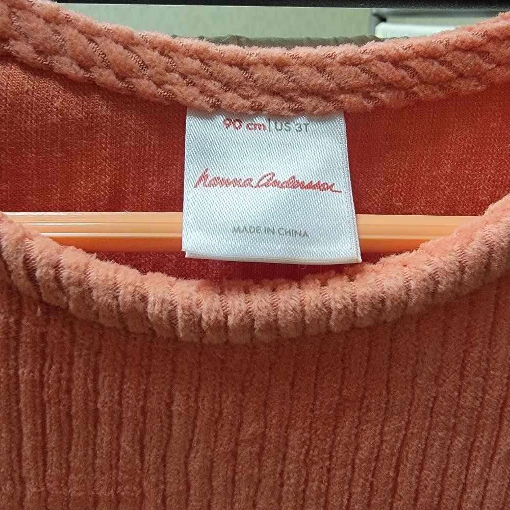 Hanna Andersson 3T Coral Long Sleeve Skater Dress